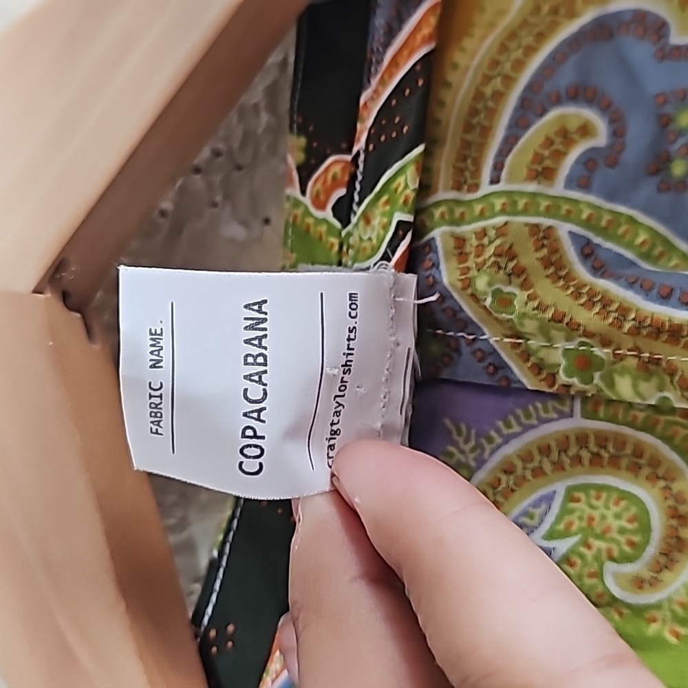 Craig Taylor Ruffle Mosaic Print Button Down Shirt - image 4